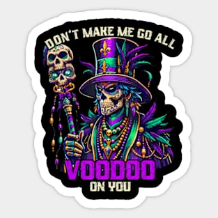 Mardi Gras Priest Top Hat New Orleans Witch Doctor Sticker